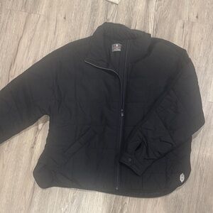 Free People movement black quilted jacket